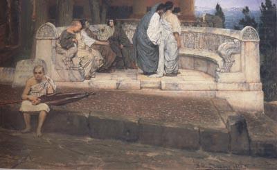 Alma-Tadema, Sir Lawrence An Exedra (mk23) china oil painting image